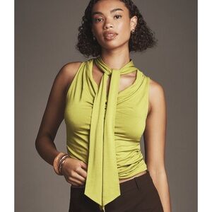 Anthropologie Cowl Neck Scarf Tank Blouse